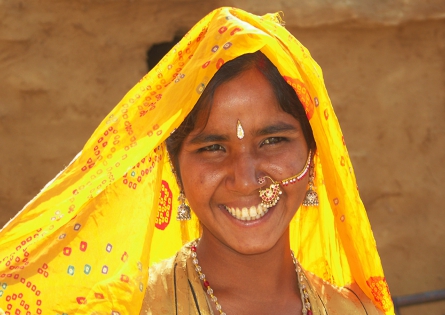 Femme en jaune, Jaisalmer 